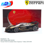 Modelauto 1:18 | BBR Models BBR182282 | Ferrari FXX K Evolution Nero Daytona / Yellow 2018 #44 Modelauto 1:18 | BBR Models BBR182282 | Ferrari FXX K Evolution Nero Daytona / Yellow 2018 #44