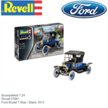 Bouwpakket 1:24 | Revell 07661 | Ford Model T Blue / Black 1913 Bouwpakket 1:24 | Revell 07661 | Ford Model T Blue / Black 1913