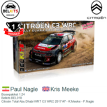 Bouwpakket 1:24 | Belkits BEL018 | Citroën Total Abu Dhabi WRT C3 WRC 2017 #7 - K.Meeke - P.Nagle Bouwpakket 1:24 | Belkits BEL018 | Citroën Total Abu Dhabi WRT C3 WRC 2017 #7 - K.Meeke - P.Nagle