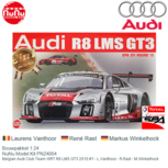 Bouwpakket 1:24 | NuNu Model Kit PN24004 | Belgian Audi Club Team WRT R8 LMS GT3 2015 #1 - L.Vanthoor - R.Rast - M.Winkelhock Bouwpakket 1:24 | NuNu Model Kit PN24004 | Belgian Audi Club Team WRT R8 LMS GT3 2015 #1 - L.Vanthoor - R.Rast - M.Winkelhock