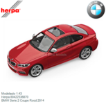 Modelauto 1:43 | Herpa 80422336870 | BMW Serie 2 Coupe Rood 2014 Modelauto 1:43 | Herpa 80422336870 | BMW Serie 2 Coupe Rood 2014