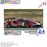 | Zero Paints ZP-1007-A | Airbrush Paint 60ml 488 GTE | AF Corse 2019 #71 | Zero Paints ZP-1007-A | Airbrush Paint 60ml 488 GTE | AF Corse 2019 #71
