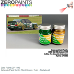 | Zero Paints ZP-1443 | Airbrush Paint Set 2x 30ml Green / Gold - Diebels Alt | Zero Paints ZP-1443 | Airbrush Paint Set 2x 30ml Green / Gold - Diebels Alt