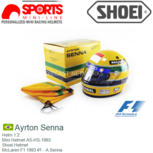 Helm 1:2 | Mini Helmet AS-HS-1993 | Shoei Helmet | McLaren F1 1993 #1 - A.Senna Helm 1:2 | Mini Helmet AS-HS-1993 | Shoei Helmet | McLaren F1 1993 #1 - A.Senna