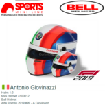 Helm 1:2 | Mini Helmet 4100012 | Bell Helmet | Alfa Romeo 2019 #99 - A.Giovinazzi Helm 1:2 | Mini Helmet 4100012 | Bell Helmet | Alfa Romeo 2019 #99 - A.Giovinazzi