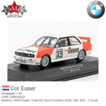 Modelauto 1:43 | CMR CMR43033 | Marlboro BMW Dealer Team M3 Sport Evolution (E30) 1991 #42 - C.Euser Modelauto 1:43 | CMR CMR43033 | Marlboro BMW Dealer Team M3 Sport Evolution (E30) 1991 #42 - C.Euser