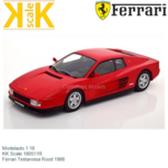 Modelauto 1:18 | KK Scale 180511R | Ferrari Testarossa Rood 1986 Modelauto 1:18 | KK Scale 180511R | Ferrari Testarossa Rood 1986