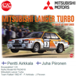 Bouwpakket 1:24 | NuNu Model Kit PN24018 | Mitsubishi Lancer Turbo | Team Ralliart 1982 #7 - P.Airkkala - J.Piironen Bouwpakket 1:24 | NuNu Model Kit PN24018 | Mitsubishi Lancer Turbo | Team Ralliart 1982 #7 - P.Airkkala - J.Piironen