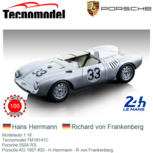 Modelauto 1:18 | Tecnomodel TM18141C | Porsche 550A RS | Porsc0e KG 1957 #33 - H.Herrmann - R.von Frankenberg Modelauto 1:18 | Tecnomodel TM18141C | Porsche 550A RS | Porsc0e KG 1957 #33 - H.Herrmann - R.von Frankenberg