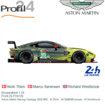 Bouwpakket 1:24 | Profil 24 P24129 | Aston Martin Racing Vantage 2020 #95 - N.Thiim - M.Sørensen - R.Westbrook Bouwpakket 1:24 | Profil 24 P24129 | Aston Martin Racing Vantage 2020 #95 - N.Thiim - M.Sørensen - R.Westbrook