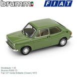 Modelauto 1:43 | Brumm R500-13 | Fiat 127 Verde Brillante (Green) 1972 Modelauto 1:43 | Brumm R500-13 | Fiat 127 Verde Brillante (Green) 1972