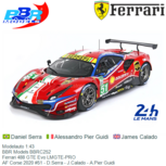 Modelauto 1:43 | BBR Models BBRC252 | Ferrari 488 GTE Evo LMGTE-PRO | AF Corse 2020 #51 - D.Serra - J.Calado - A.Pier Guidi Modelauto 1:43 | BBR Models BBRC252 | Ferrari 488 GTE Evo LMGTE-PRO | AF Corse 2020 #51 - D.Serra - J.Calado - A.Pier Guidi