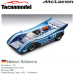 Modelauto 1:18 | Tecnomodel TM18-156C | McLaren M8F | Felder Racing Team 1972 - H.Kelleners Modelauto 1:18 | Tecnomodel TM18-156C | McLaren M8F | Felder Racing Team 1972 - H.Kelleners