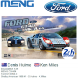 Bouwpakket 1:24 | MENG CS-004 | Ford GT40 Mk.II | Shelby American 1966 #1 - D.Hulme - K.Miles Bouwpakket 1:24 | MENG CS-004 | Ford GT40 Mk.II | Shelby American 1966 #1 - D.Hulme - K.Miles