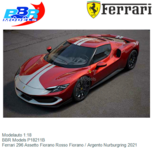 Modelauto 1:18 | BBR Models P18211B | Ferrari 296 Assetto Fiorano Rosso Fiorano / Argento Nurburgring 2021 Modelauto 1:18 | BBR Models P18211B | Ferrari 296 Assetto Fiorano Rosso Fiorano / Argento Nurburgring 2021