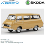 Modelauto 1:43 | Abrex 143ABS-705GP | Skoda 1203 Mikrobus Dark Beige 1974 Modelauto 1:43 | Abrex 143ABS-705GP | Skoda 1203 Mikrobus Dark Beige 1974