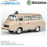 Modelauto 1:43 | Abrex 143ABSX-715XO6 | Skoda 1203 Mikrobus Sanitka CZ 1974 Modelauto 1:43 | Abrex 143ABSX-715XO6 | Skoda 1203 Mikrobus Sanitka CZ 1974