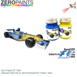 | Zero Paints ZP-1654 | Airbrush Paint Set 2x 30ml Renault R23 Yellow / Blue | Zero Paints ZP-1654 | Airbrush Paint Set 2x 30ml Renault R23 Yellow / Blue