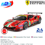 Modelauto 1:18 | BBR Models P18213A | Ferrari 488 GTE LMGTE | AF Corse 2021 #51 - C.Ledogar - J.Calado - A.Pier Guidi Modelauto 1:18 | BBR Models P18213A | Ferrari 488 GTE LMGTE | AF Corse 2021 #51 - C.Ledogar - J.Calado - A.Pier Guidi