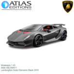 Modelauto 1:43 | Atlas ABLAM011 | Lamborghini Sesto Elemento Black 2010 Modelauto 1:43 | Atlas ABLAM011 | Lamborghini Sesto Elemento Black 2010