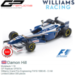 Modelauto 1:18 | GP Replicas GP057A | Williams Grand Prix Engineering FW18 1996 #5 - D.Hill Modelauto 1:18 | GP Replicas GP057A | Williams Grand Prix Engineering FW18 1996 #5 - D.Hill