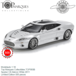 Modelauto 1:18 | Top Marques Collectibles TOP093B | Spyker C8 Aileron White 2011 Modelauto 1:18 | Top Marques Collectibles TOP093B | Spyker C8 Aileron White 2011