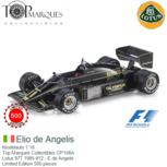 Modelauto 1:18 | Top Marques Collectibles GP106A | Lotus 97T 1985 #12 - E.de Angelis Modelauto 1:18 | Top Marques Collectibles GP106A | Lotus 97T 1985 #12 - E.de Angelis