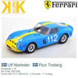 Modelauto 1:18 | KK Scale 180733BL | Ferrari 250 GTO 1964 #112 - U.Norinder - P.Troberg Modelauto 1:18 | KK Scale 180733BL | Ferrari 250 GTO 1964 #112 - U.Norinder - P.Troberg
