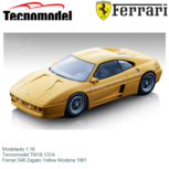 Modelauto 1:18 | Tecnomodel TM18-131A | Ferrari 348 Zagato Yellow Modena 1991 Modelauto 1:18 | Tecnomodel TM18-131A | Ferrari 348 Zagato Yellow Modena 1991