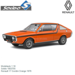 Modelauto 1:18 | Solido 1803705 | Renault 17 Gordini Orange 1976 Modelauto 1:18 | Solido 1803705 | Renault 17 Gordini Orange 1976