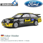 Modelauto 1:18 | Solido 1806101 | Ford Sierra Cosworth RS 500 lui 1989 #44 - V.Weidler Modelauto 1:18 | Solido 1806101 | Ford Sierra Cosworth RS 500 lui 1989 #44 - V.Weidler