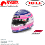 Helm 1:2 | Mini Helmet 4100153 | Bell Helmet | Alpine Formula One Team 2022 Helm 1:2 | Mini Helmet 4100153 | Bell Helmet | Alpine Formula One Team 2022