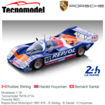 Modelauto 1:18 | Tecnomodel TM18-271A | Porsche 962C | Repsol Brun Motorsport 1991 #16 - R.Stirling - B.Santal - H.Huysman Modelauto 1:18 | Tecnomodel TM18-271A | Porsche 962C | Repsol Brun Motorsport 1991 #16 - R.Stirling - B.Santal - H.Huysman