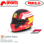 Helm 1:2 | Mini Helmet 4100184 | Bell Helmet 2022 #55 - C.Sainz Helm 1:2 | Mini Helmet 4100184 | Bell Helmet 2022 #55 - C.Sainz