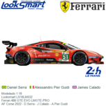 Modelauto 1:18 | Looksmart LS18LM032 | Ferrari 488 GTE EVO LMGTE-PRO | AF Corse 2022 - D.Serra - J.Calado - A.Pier Guidi Modelauto 1:18 | Looksmart LS18LM032 | Ferrari 488 GTE EVO LMGTE-PRO | AF Corse 2022 - D.Serra - J.Calado - A.Pier Guidi