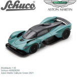 Modelauto 1:43 | Schuco 450926200 | Aston Martin Valkyrie Green 2021 Modelauto 1:43 | Schuco 450926200 | Aston Martin Valkyrie Green 2021