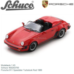 Modelauto 1:43 | Schuco 450203700 | Porsche 911 Speedster Turbolook Red 1989 Modelauto 1:43 | Schuco 450203700 | Porsche 911 Speedster Turbolook Red 1989
