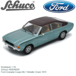 Modelauto 1:18 | Schuco 450049200 | Ford Granada Coupe Mk.1 Metallic Green 1972 Modelauto 1:18 | Schuco 450049200 | Ford Granada Coupe Mk.1 Metallic Green 1972