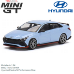 Modelauto 1:64 | MiniGT MGT00404 | Hyundai Elantra N Performance Blue Modelauto 1:64 | MiniGT MGT00404 | Hyundai Elantra N Performance Blue