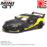 Modelauto 1:64 | MiniGT MGT00472 | LB Performance Toyota GR Supra Matt Black and Yellow Modelauto 1:64 | MiniGT MGT00472 | LB Performance Toyota GR Supra Matt Black and Yellow