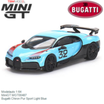 Modelauto 1:64 | MiniGT MGT00487 | Bugatti Chiron Pur Sport Light Blue Modelauto 1:64 | MiniGT MGT00487 | Bugatti Chiron Pur Sport Light Blue