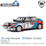 Modelauto 1:18 | Solido 1807803 | Lancia Martini Racing WRT Delta HF Integrale 1991 #1 - J.Recalde - M.Christie Modelauto 1:18 | Solido 1807803 | Lancia Martini Racing WRT Delta HF Integrale 1991 #1 - J.Recalde - M.Christie