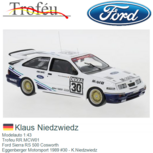 Modelauto 1:43 | Trofeu RR.MCW01 | Ford Sierra RS 500 Cosworth | Eggenberger Motorsport 1989 #30 - K.Niedzwiedz Modelauto 1:43 | Trofeu RR.MCW01 | Ford Sierra RS 500 Cosworth | Eggenberger Motorsport 1989 #30 - K.Niedzwiedz