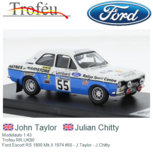 Modelauto 1:43 | Trofeu RR.UK80 | Ford Escort RS 1800 Mk.II 1974 #55 - J.Taylor - J.Chitty Modelauto 1:43 | Trofeu RR.UK80 | Ford Escort RS 1800 Mk.II 1974 #55 - J.Taylor - J.Chitty