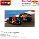 Modelauto 1:24 | Bburago 18-28026V | Red Bull Racing RB19 RBPT 2023 #1 - M.Verstappen Modelauto 1:24 | Bburago 18-28026V | Red Bull Racing RB19 RBPT 2023 #1 - M.Verstappen