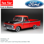 Modelauto 1:18 | Sunstar 1304 | Ford F-100 Custom Cab Pickup Blue and Black 1965 Modelauto 1:18 | Sunstar 1304 | Ford F-100 Custom Cab Pickup Blue and Black 1965