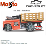 Modelauto 1:64 | Maisto 11610-11613 | Chevrolet C-60 Skatebed Red and Black 1966 Modelauto 1:64 | Maisto 11610-11613 | Chevrolet C-60 Skatebed Red and Black 1966