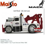 Modelauto 1:64 | Maisto 11610-11614 | Mack R685ST Tow Truck Red and White 1980 Modelauto 1:64 | Maisto 11610-11614 | Mack R685ST Tow Truck Red and White 1980