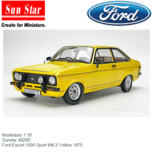 Modelauto 1:18 | Sunstar 4620R | Ford Escort 1600 Sport MK.II Yellow 1975 Modelauto 1:18 | Sunstar 4620R | Ford Escort 1600 Sport MK.II Yellow 1975