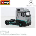 Vrachtwagen 1:43 | Bburago 18-32202 | Mercedes Benz Actros Gigaspace Custom Petronas 2020 Vrachtwagen 1:43 | Bburago 18-32202 | Mercedes Benz Actros Gigaspace Custom Petronas 2020